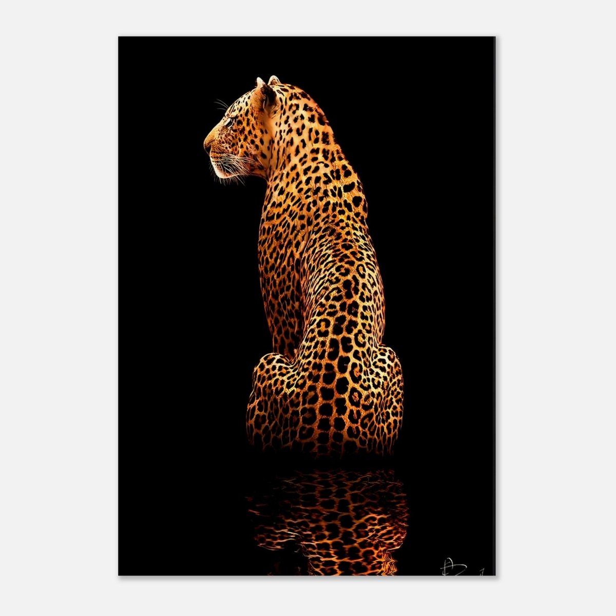 Da Vinci Animal Kingdom Wall art print | Wildlife | Leopard - Wood Prints - 70x100 cm / 28x40″ - 10 mm