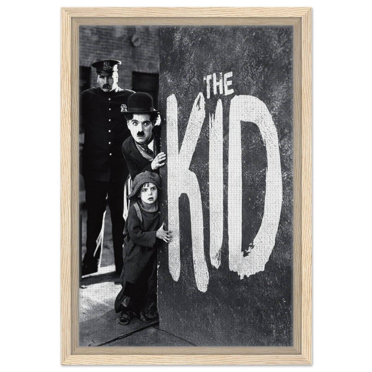 Da Vinci Pop Art wall art Print | The Kid (1921) - Framed Canvas - 30x45 cm / 12x18″ - Wood frame