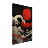  modern wall art print modern art red moon