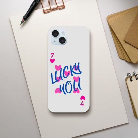 Designer Phone cases for iphone | 7 of heart | Lucky You! - iPhone 15 Plus - 