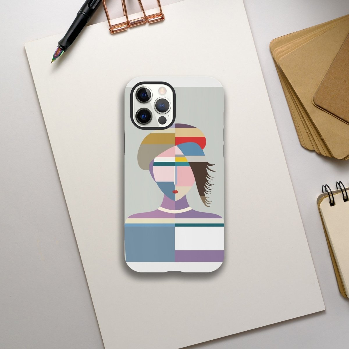 Designer Phone cases for iphone | Cubist Muse – A Modern Take on Abstract Portraiture - iPhone 12 Pro Max - 