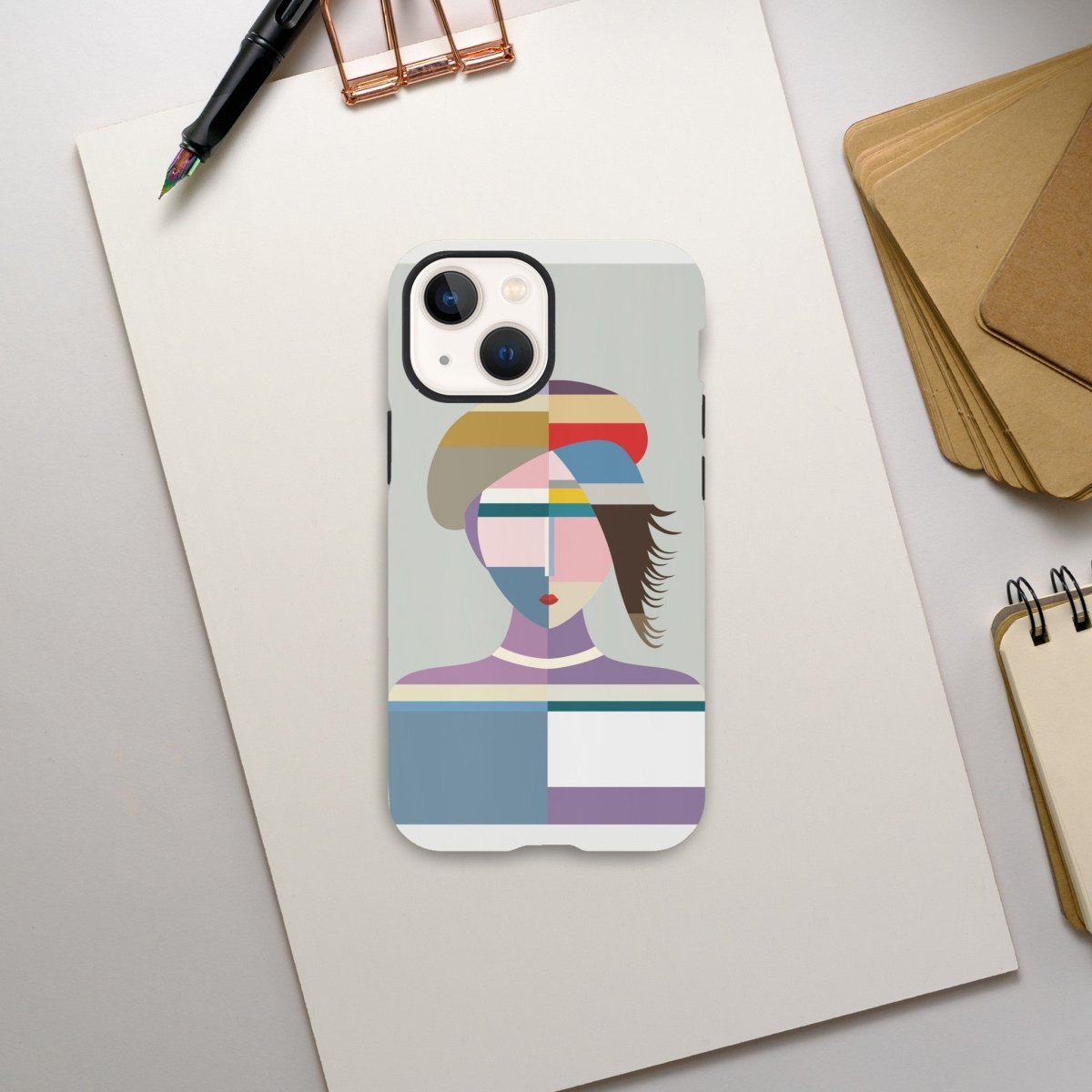 Designer Phone cases for iphone | Cubist Muse – A Modern Take on Abstract Portraiture - iPhone 13 Mini - 