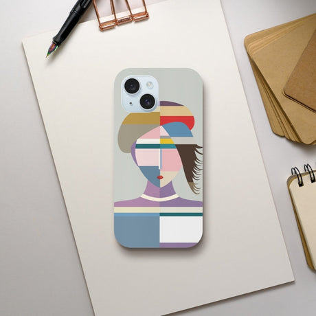 Designer Phone cases for iphone | Cubist Muse – A Modern Take on Abstract Portraiture - iPhone 15 - 