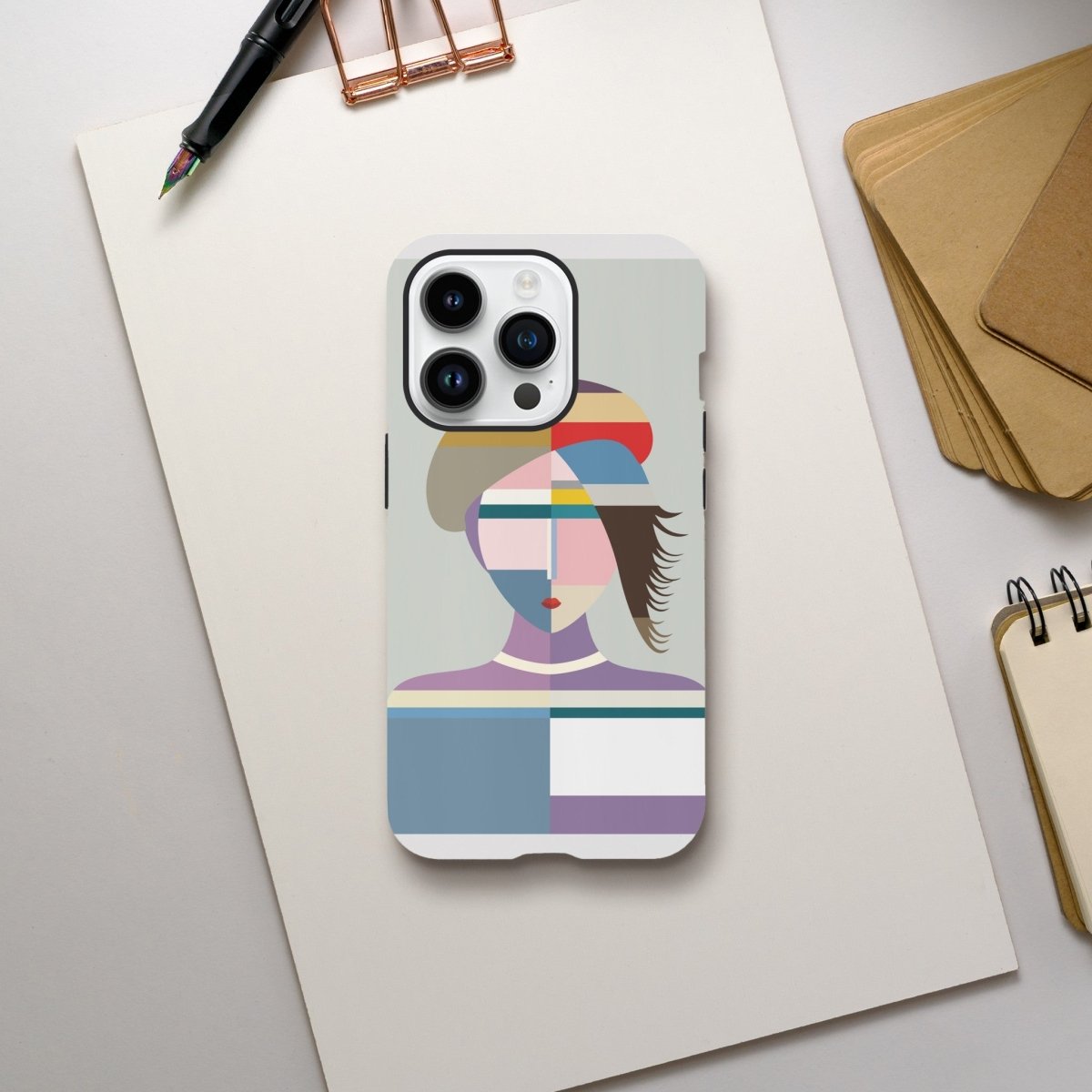 Designer Phone cases for iphone | Cubist Muse – A Modern Take on Abstract Portraiture - iPhone 14 Pro - 