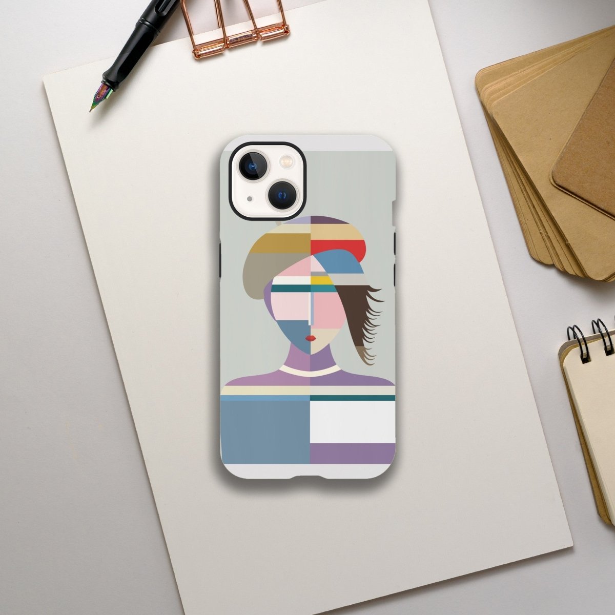 Designer Phone cases for iphone | Cubist Muse – A Modern Take on Abstract Portraiture - iPhone 13 - 