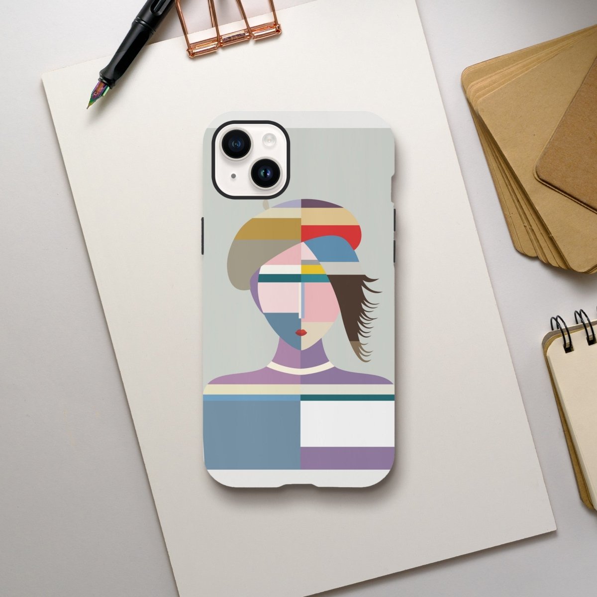 Designer Phone cases for iphone | Cubist Muse – A Modern Take on Abstract Portraiture - iPhone 14 Plus - 