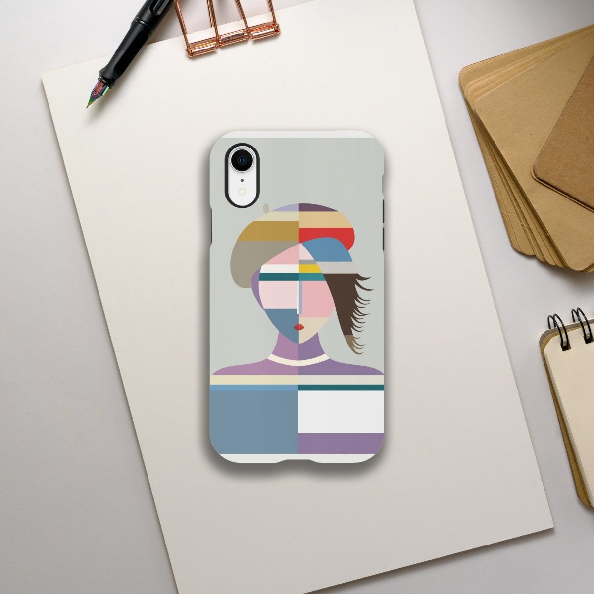 Designer Phone cases for iphone | Cubist Muse – A Modern Take on Abstract Portraiture - iPhone XR - 