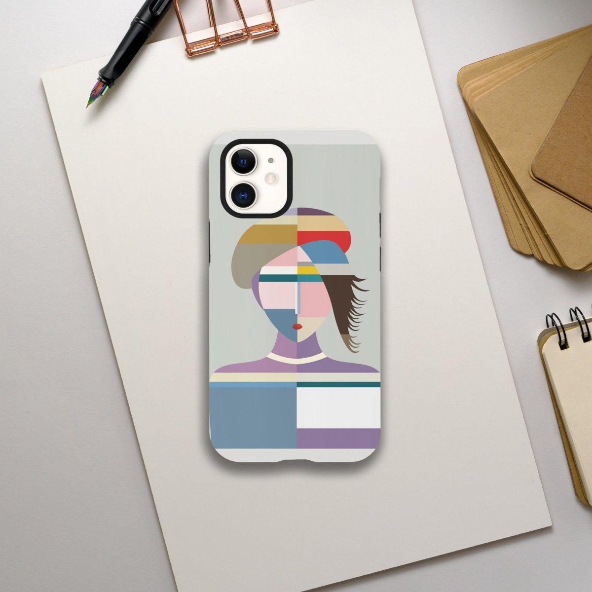 Designer Phone cases for iphone | Cubist Muse – A Modern Take on Abstract Portraiture - iPhone 12 Mini - 