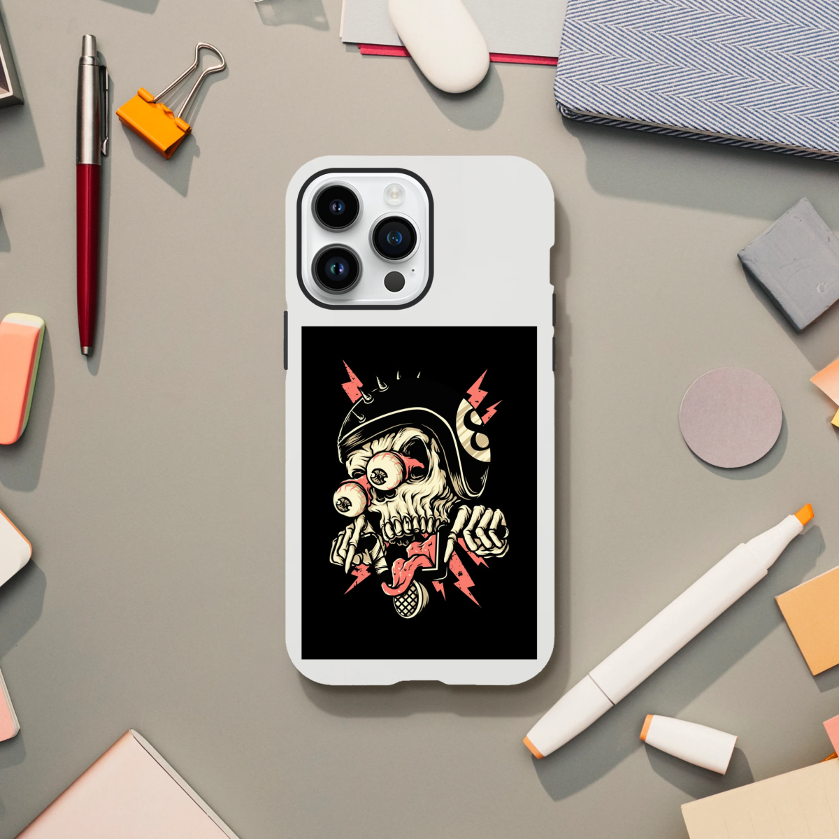 Designer Phone cases for iphone | Pop Art Skeleton | 2 design options - iPhone 14 Pro Max - Design Option 3 - 