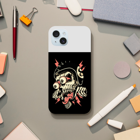 Designer Phone cases for iphone | Pop Art Skeleton | 2 design options - iPhone 15 Plus - Design Option 1 - 