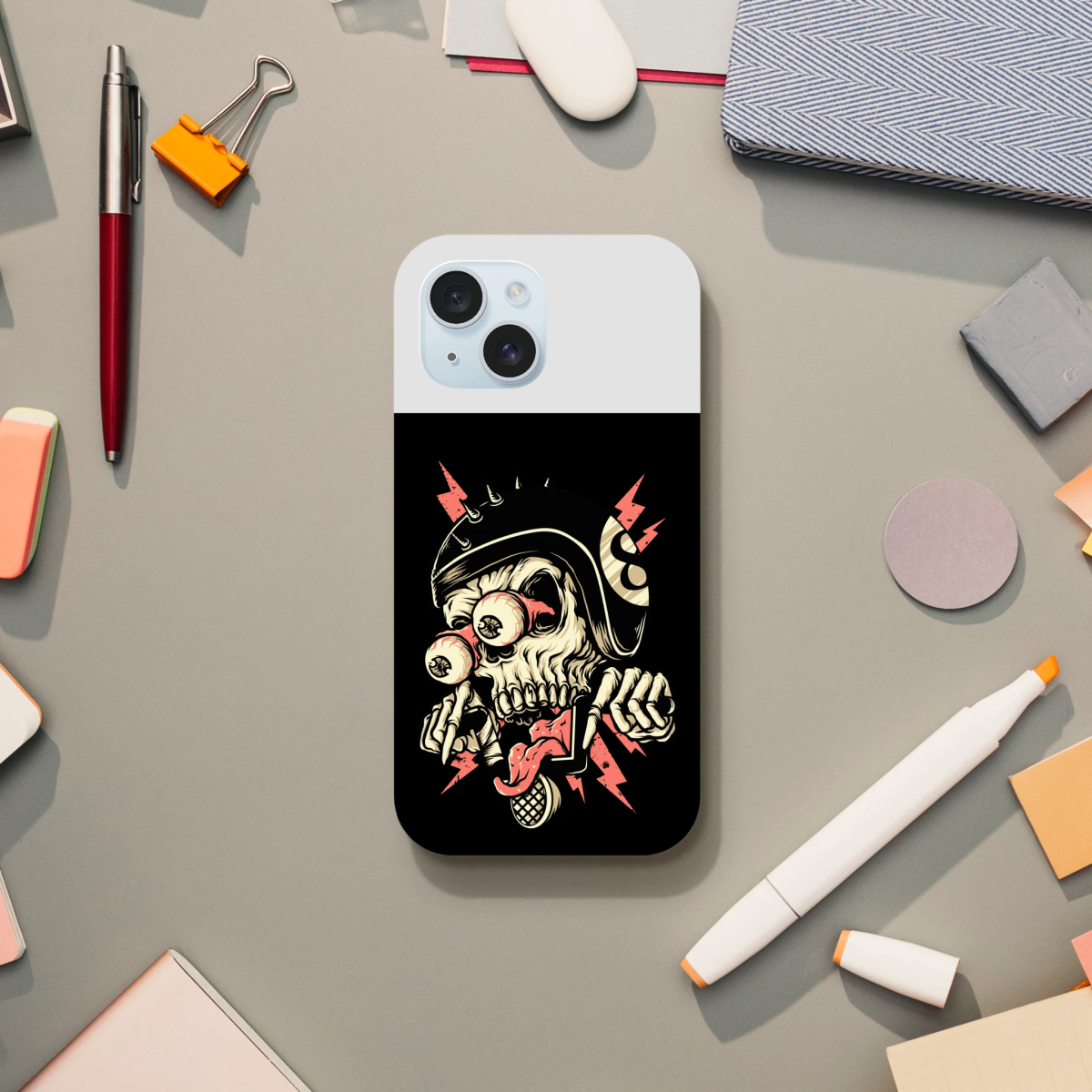 Designer Phone cases for iphone | Pop Art Skeleton | 2 design options - iPhone 15 - Design Option 3 - 