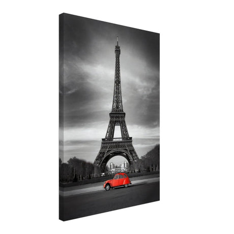 Elegant Paris - Eiffel Tower and Vintage Ride - Canvas - 40x60 cm / 16x24″ - 