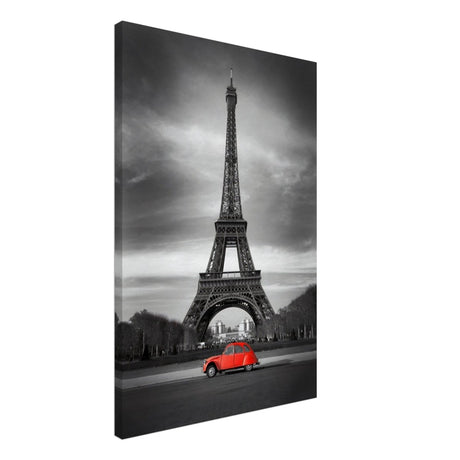 Elegant Paris - Eiffel Tower and Vintage Ride - Canvas - 50x75 cm / 20x30″ - 