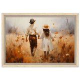 Fields of Togetherness | Impressionistic Art - Framed Canvas - 30x45 cm / 12x18″ - Wood frame