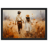 Fields of Togetherness | Impressionistic Art - Framed Canvas - 40x60 cm / 16x24″ - Black frame