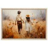 Fields of Togetherness | Impressionistic Art - Framed Canvas - 50x75 cm / 20x30″ - Wood frame