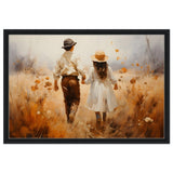 Fields of Togetherness | Impressionistic Art - Framed Canvas - 50x75 cm / 20x30″ - Black frame