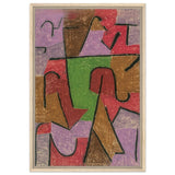 Indianisch, 1937 by Paul Klee | Vintage wall art print - Framed Canvas - 50x75 cm / 20x30″ - Wood frame