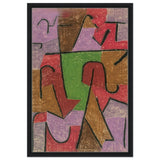 Indianisch, 1937 by Paul Klee | Vintage wall art print - Framed Canvas - 50x75 cm / 20x30″ - Black frame