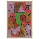 Indianisch, 1937 by Paul Klee | Vintage wall art print - Framed Canvas - 60x90 cm / 24x36″ - Wood frame