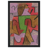 Indianisch, 1937 by Paul Klee | Vintage wall art print - Framed Canvas - 40x60 cm / 16x24″ - Black frame