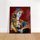 Jacqueline in Turkish Costume by Pablo Picasso | Cubism Art wall art print - Brushed Aluminum Print - 40x50 cm / 16x20″ - 