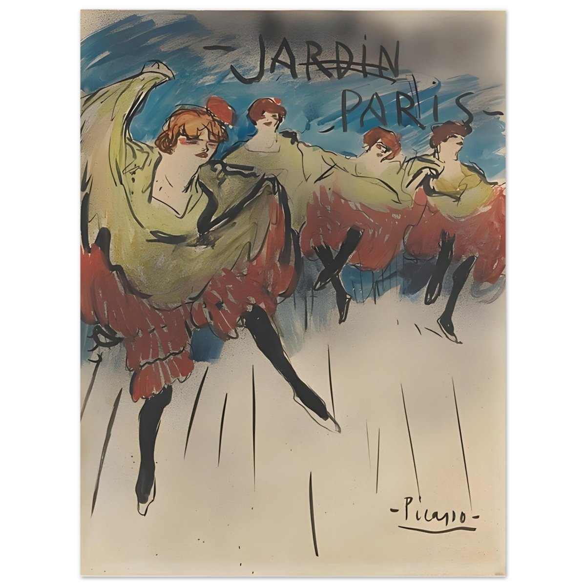 Jardin de Paris by Pablo Picasso | Post - Impressionist - Aluminum Print - 30x40 cm / 12x16″ - 