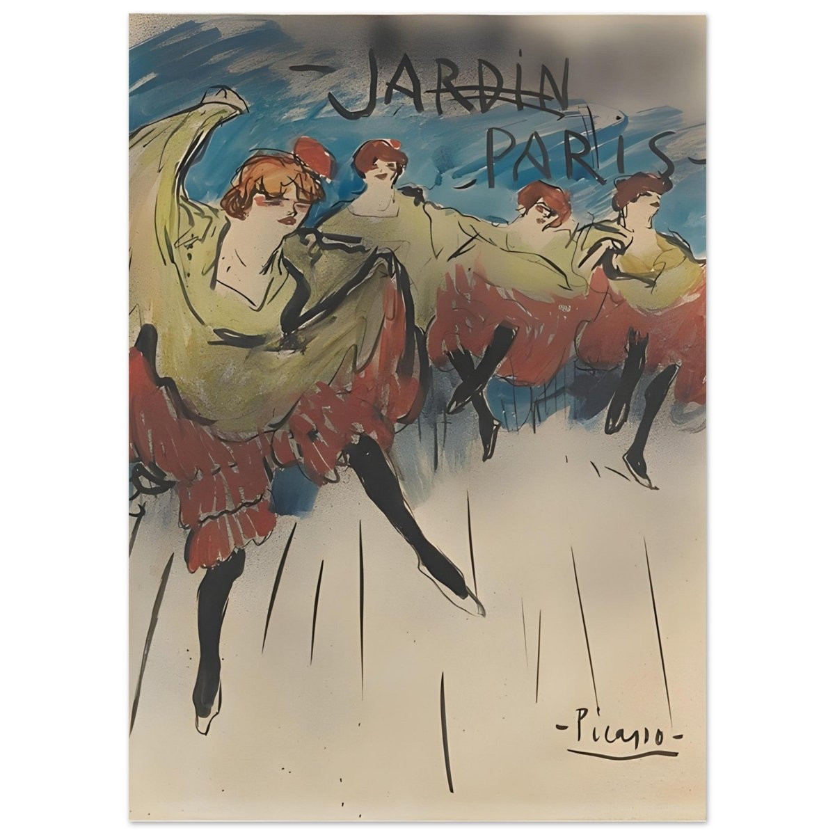 Jardin de Paris by Pablo Picasso | Post - Impressionist - Aluminum Print - 50x70 cm / 20x28″ - 