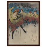 Jardin de Paris by Pablo Picasso | Post - Impressionist - Framed Canvas - 50x70 cm / 20x28″ - Dark wood frame