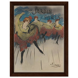 Jardin de Paris by Pablo Picasso | Post - Impressionist - Framed Canvas - 30x40 cm / 12x16″ - Dark wood frame