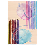 Linear Harmony Abstract - 50x75 cm / 20x30″ - Wood Prints - 