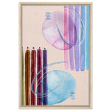 Linear Harmony Abstract - 50x75 cm / 20x30″ - Framed Canvas - Wood frame