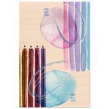 Linear Harmony Abstract - 30x45 cm / 12x18″ - Wood Prints - 