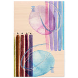 Linear Harmony Abstract - 40x60 cm / 16x24″ - Wood Prints - 