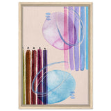 Linear Harmony Abstract - 40x60 cm / 16x24″ - Framed Canvas - Wood frame