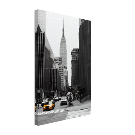 Manhattan Moments - Empire State Tower and Yellow Cab - Canvas - 30x45 cm / 12x18″ - 