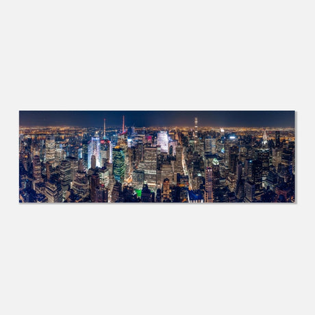 Midtown Marvels - New York City Skyline | Panoramic 30x90 cm/ 12x36″ - Aluminum Print - 