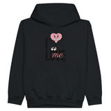 Midweight Fleece Youth Hoodie | I Love Me - XS - Black - 