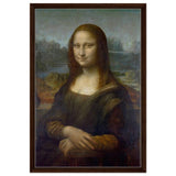 Mona Lisa by Leonardo da Vinci - Framed Canvas - 50x75 cm / 20x30″ - Dark wood frame