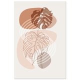 Monstera Minimal: Abstract Flow | Wall art Print - 40x60 cm / 16x24″ - Aluminum Print - 