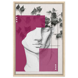 Neo - Classical Fusion: The Timeless Gaze | Surrealism & Abstraction Wall art print - 50x75 cm / 20x30″ - Framed Canvas - Wood frame