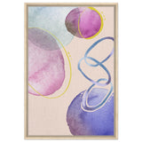 Pastel Harmony Abstract | Wall art Print - 60x90 cm / 24x36″ - Framed Canvas - Wood frame