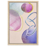 Pastel Harmony Abstract | Wall art Print - 40x60 cm / 16x24″ - Framed Canvas - Wood frame