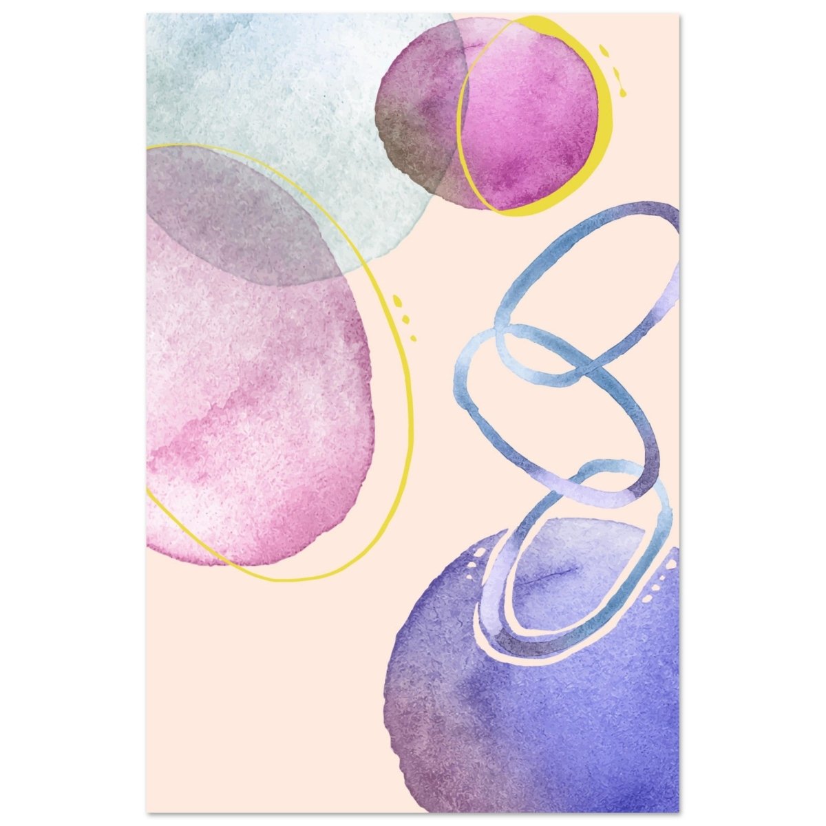 Pastel Harmony Abstract | Wall art Print - 30x45 cm / 12x18″ - Aluminum Print - 