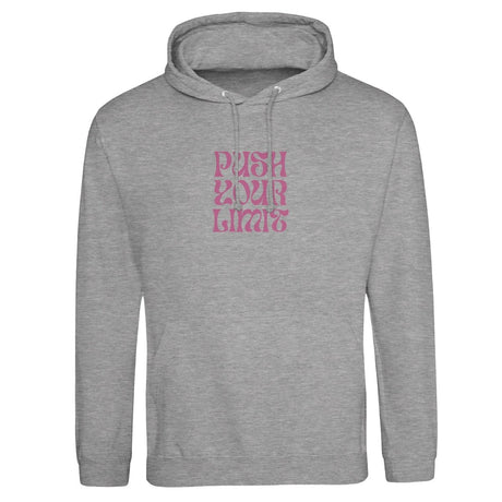 Premium Unisex Pullover Hoodie | JustHoods | Push Your Limits - Heather Grey - M - 