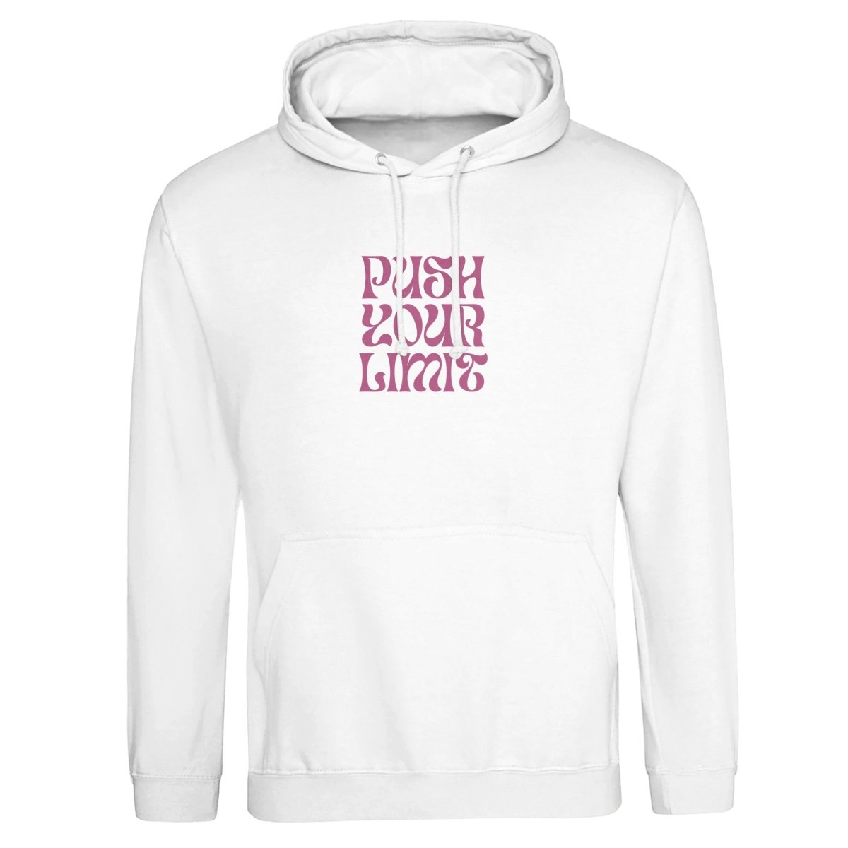 Premium Unisex Pullover Hoodie | JustHoods | Push Your Limits - Arctic White - M - 