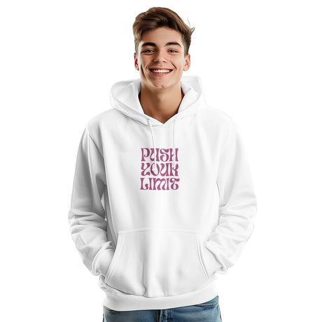 Premium Unisex Pullover Hoodie | JustHoods | Push Your Limits - Deep Black - XL - 