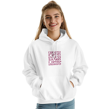 Premium Unisex Pullover Hoodie | JustHoods | Push Your Limits - Deep Black - XL - 