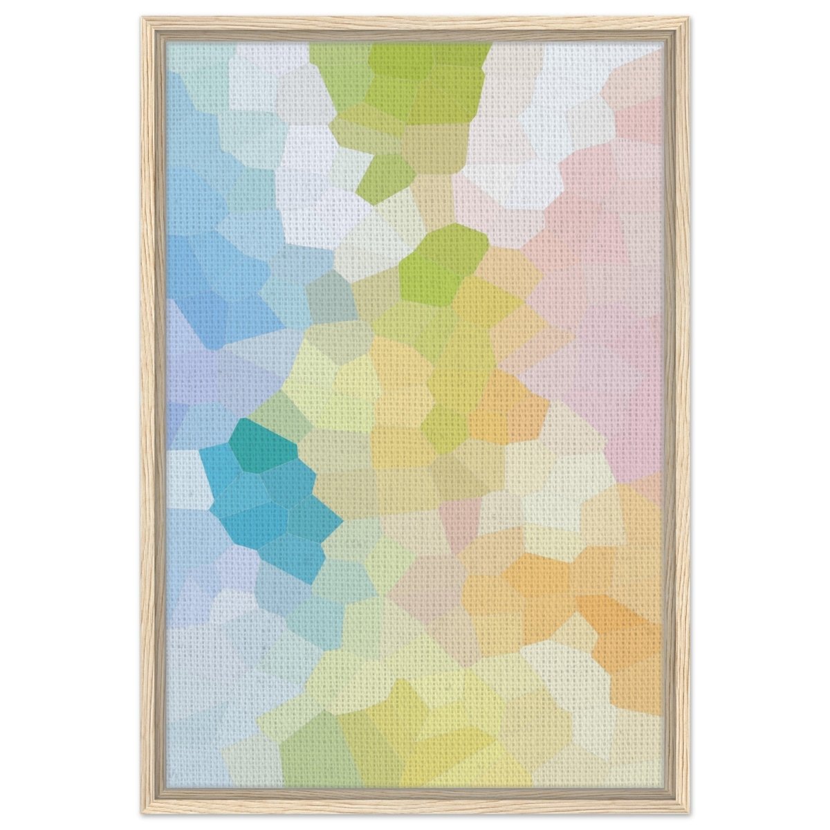 Radiant Harmony: A Burst of Life and Color | Abstract Wall art Print - 50x75 cm / 20x30″ - Framed Canvas - Wood frame