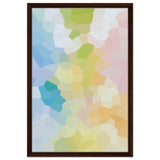 Radiant Harmony: A Burst of Life and Color | Abstract Wall art Print - 50x75 cm / 20x30″ - Framed Canvas - Dark wood frame